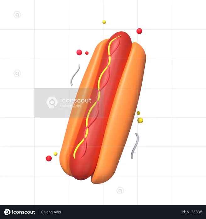 Hot dog  3D Icon