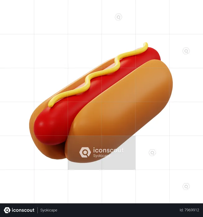 Hot dog  3D Icon