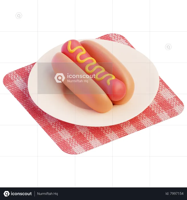 Hot dog  3D Icon