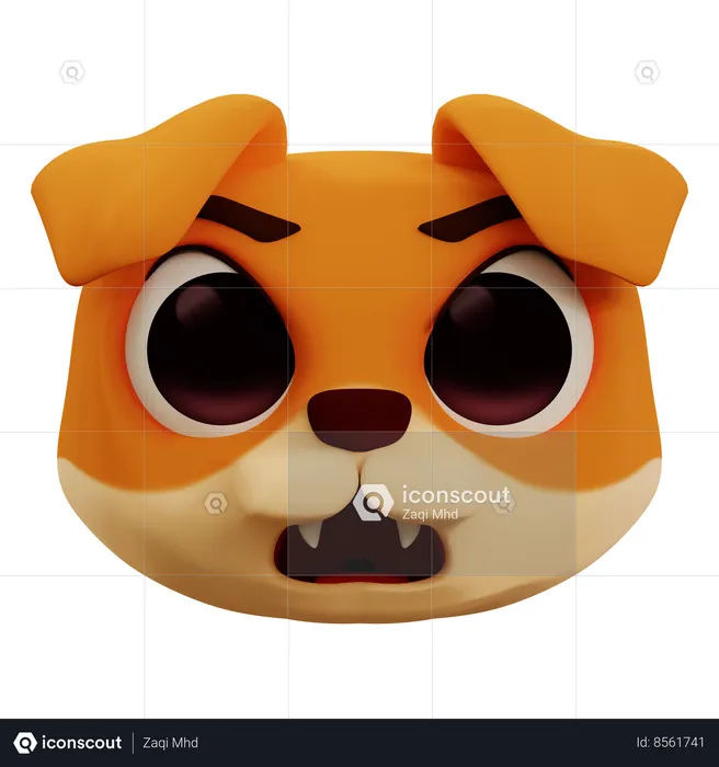 Emoji de perro enojado Emoji 3D Icon