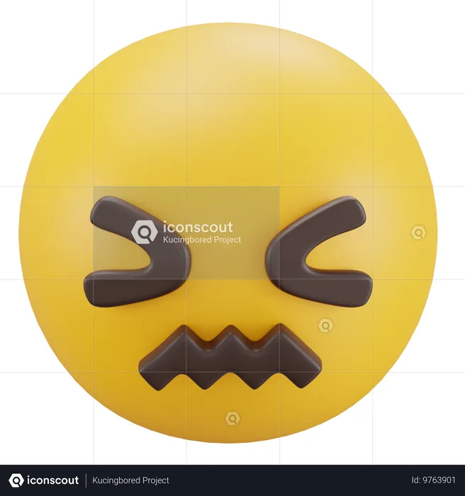 인내하는 얼굴 Emoji 3D Icon