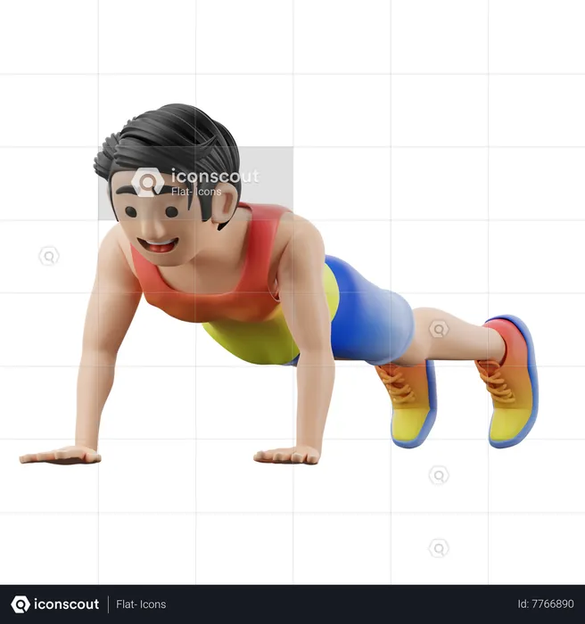 Person-Exercising-Male  3D Icon