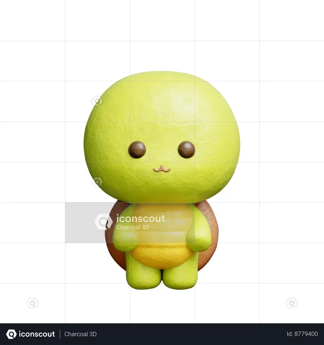 Personagem de tartaruga fofa  3D Icon