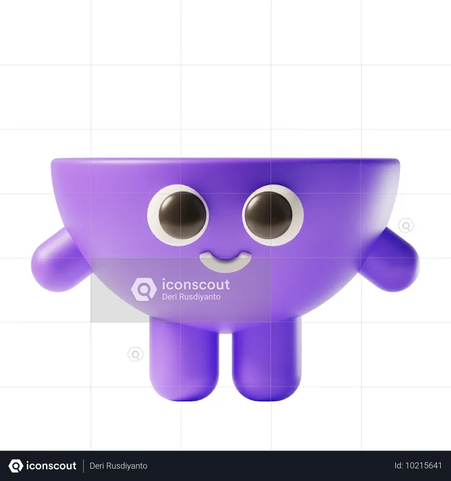 Personagem meia esfera  3D Icon