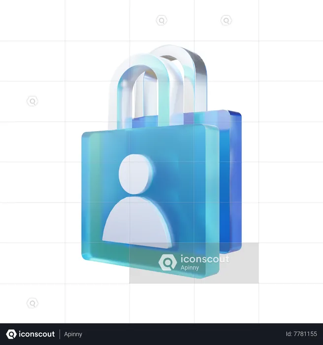 Personal Data Secure  3D Icon