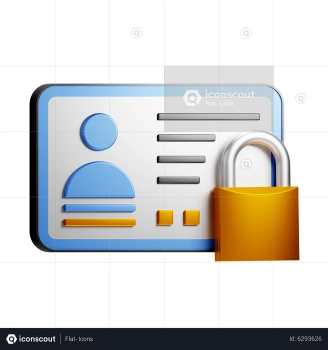Personal Data Security  3D Icon