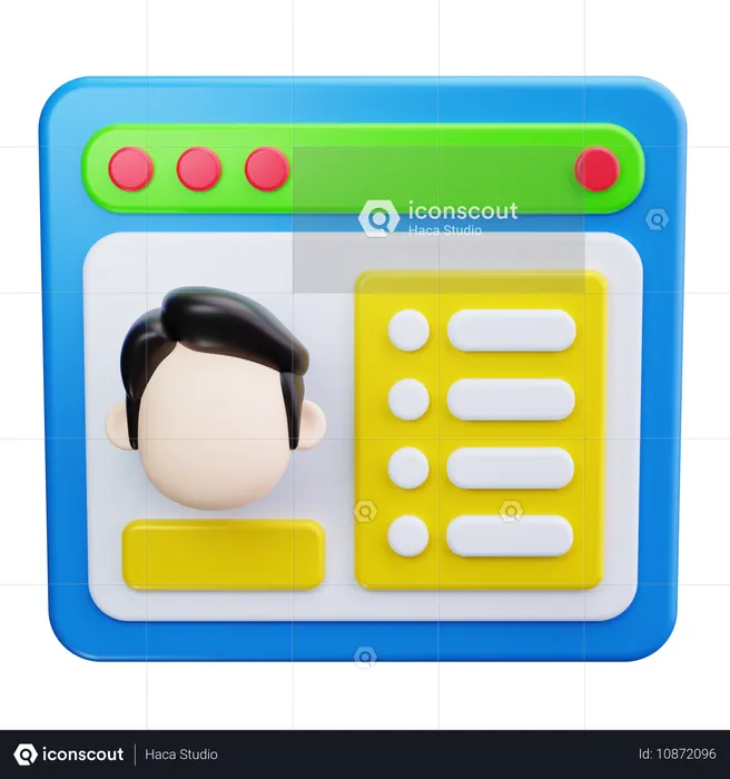 Personal Information  3D Icon