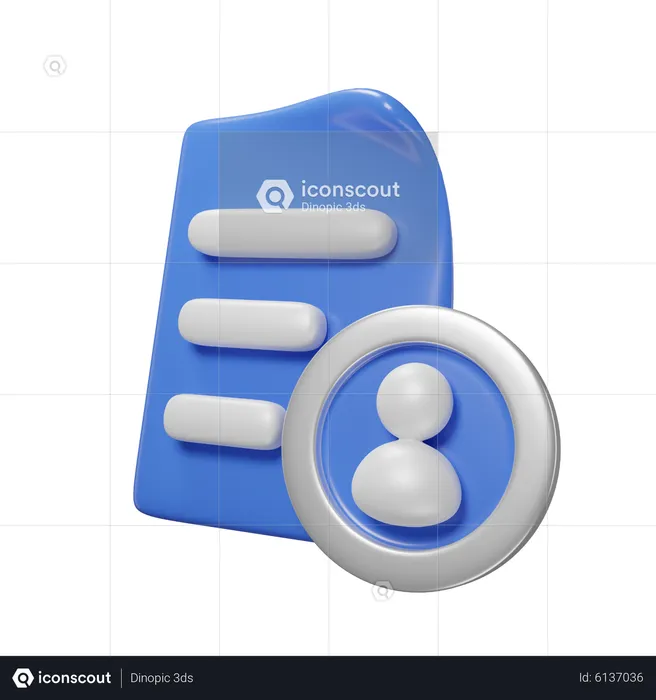 Personal Information  3D Icon