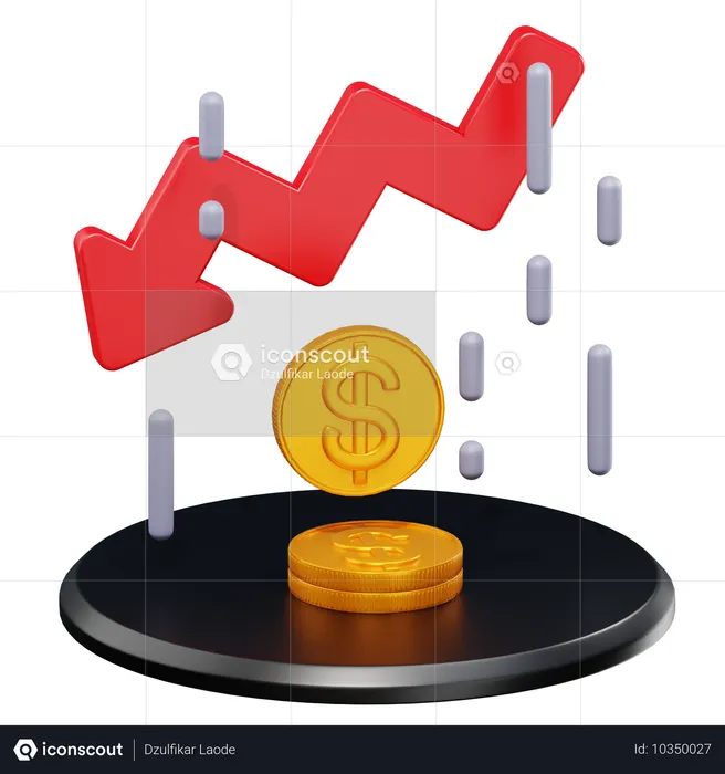 Perte d'investissement  3D Icon