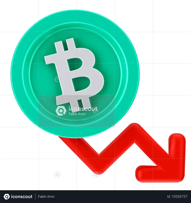 Perte de bitcoins  3D Icon