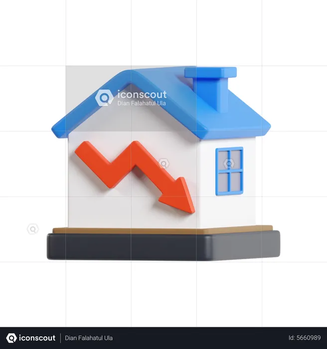 Perte de maison  3D Icon