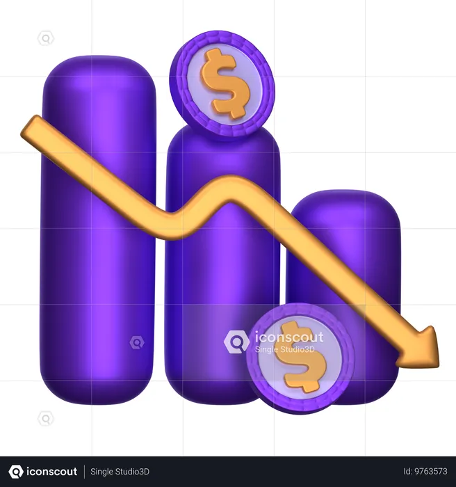 Perte financière  3D Icon