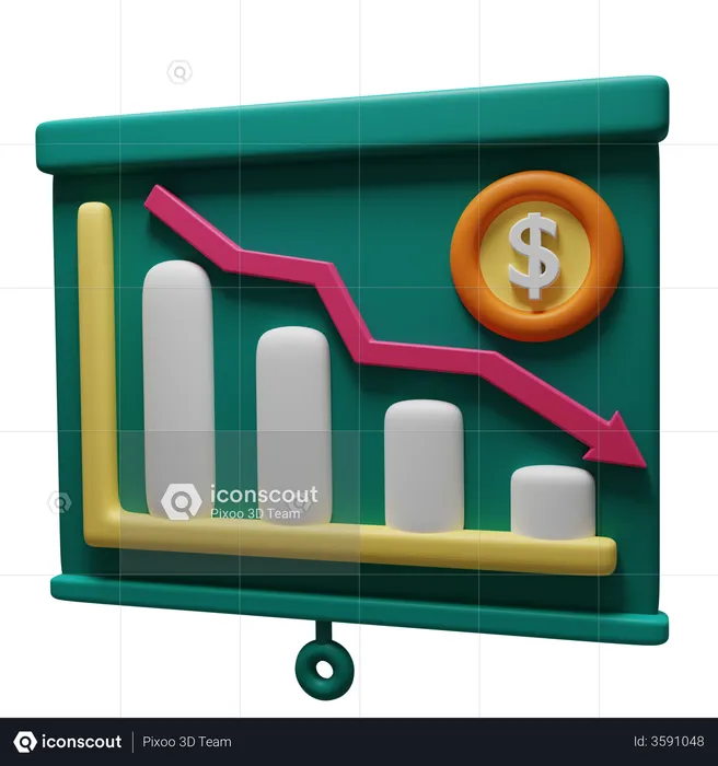 Perte financière  3D Illustration