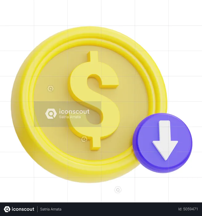 Perte financière  3D Icon