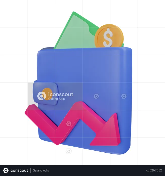 Perte financière  3D Icon