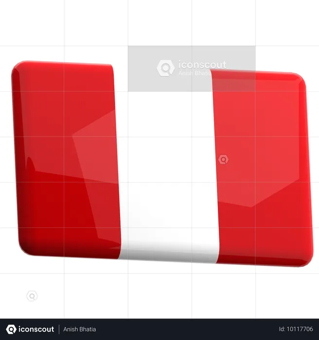 페루 Flag 3D Icon