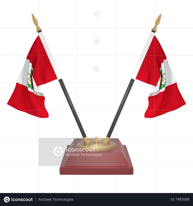 Peru Flag 3D Icon