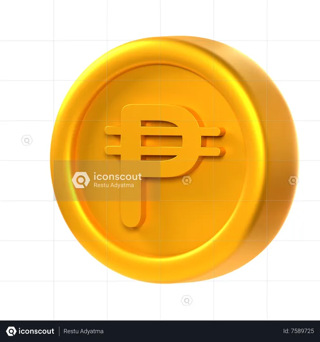 Peso Coin  3D Icon