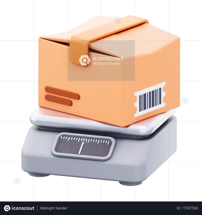 Peso da caixa  3D Icon