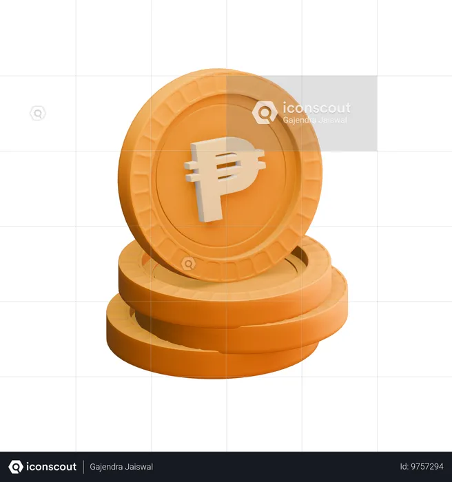 Peso philippin  3D Icon