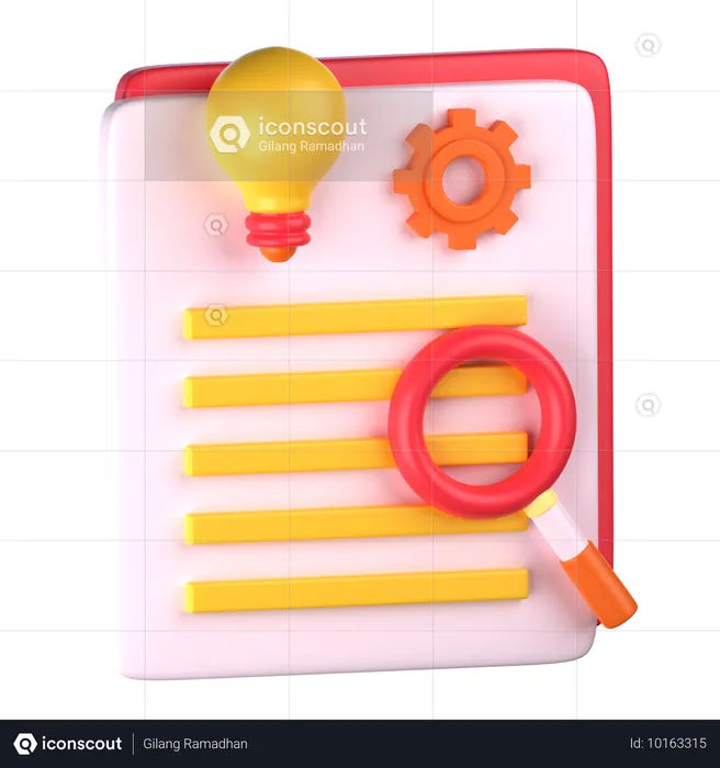 Pesquisa de conteúdo  3D Icon