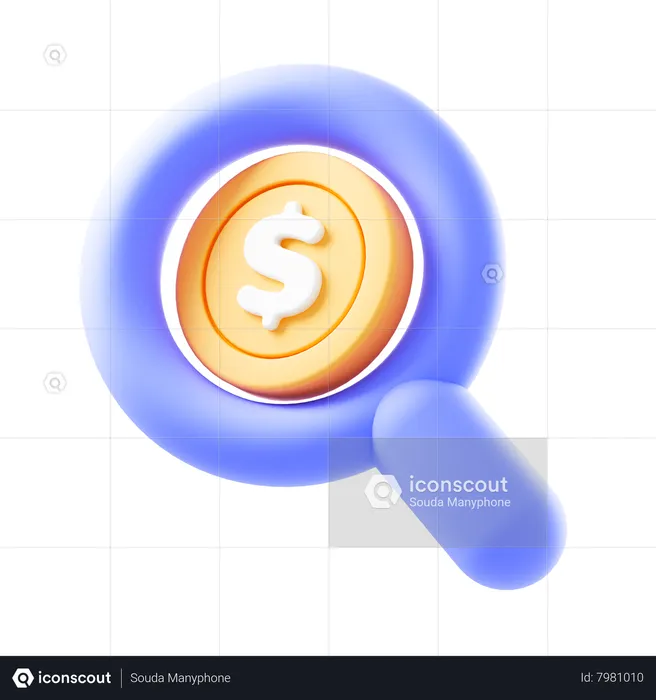 Busca de dinheiro  3D Icon