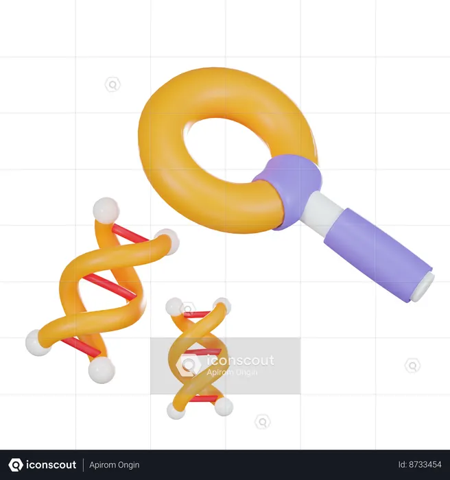 Pesquisa de DNA  3D Icon