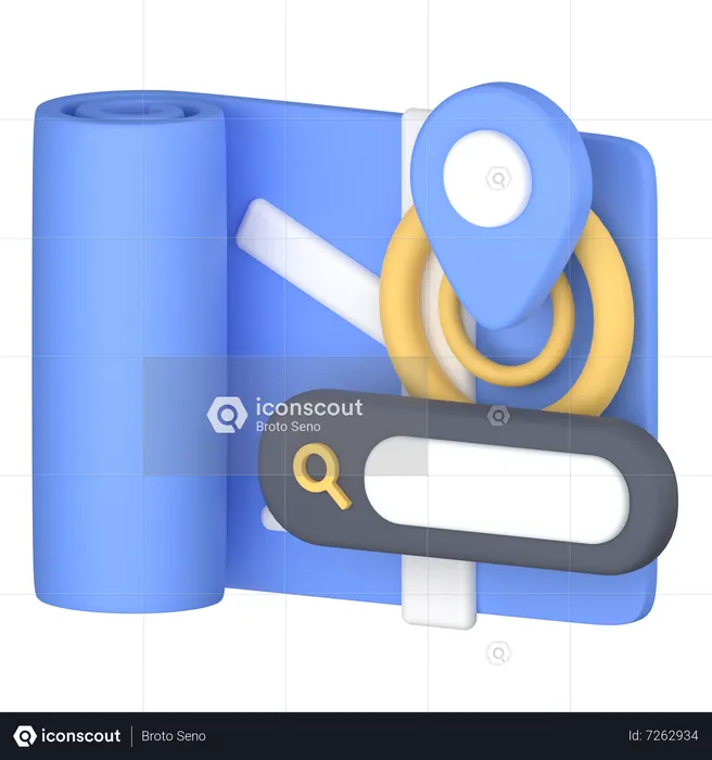 Pesquisa de localização  3D Icon