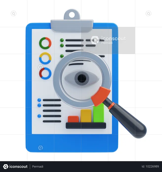 Monitoramento de pesquisa  3D Icon