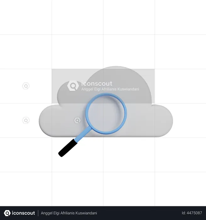 Pesquisa na nuvem  3D Illustration