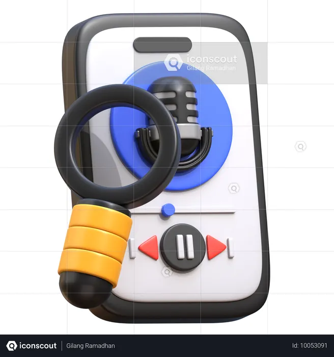 Pesquisar podcast  3D Icon