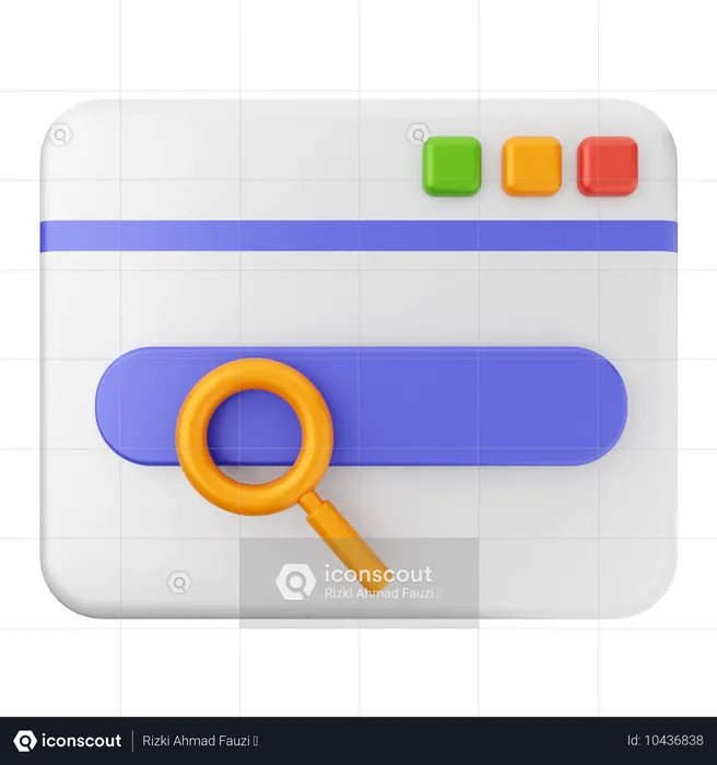 Site de pesquisa  3D Icon