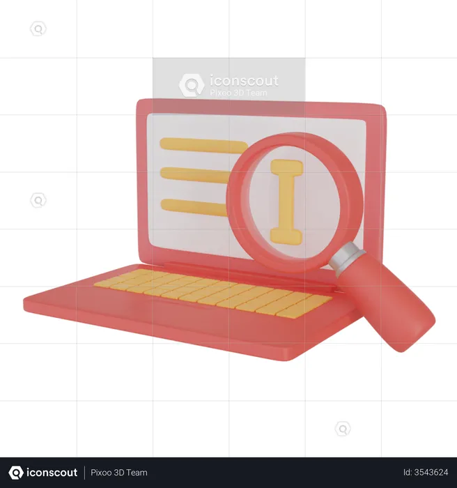 Pesquisando informações  3D Illustration