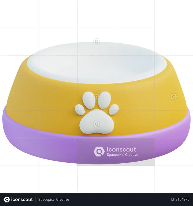 Pet Food Bowl  3D Icon