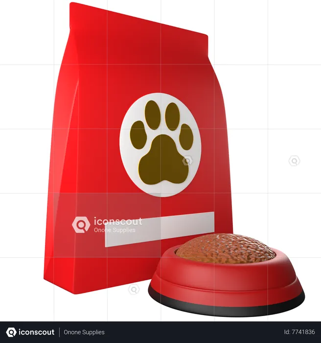 Pet Food Package  3D Icon