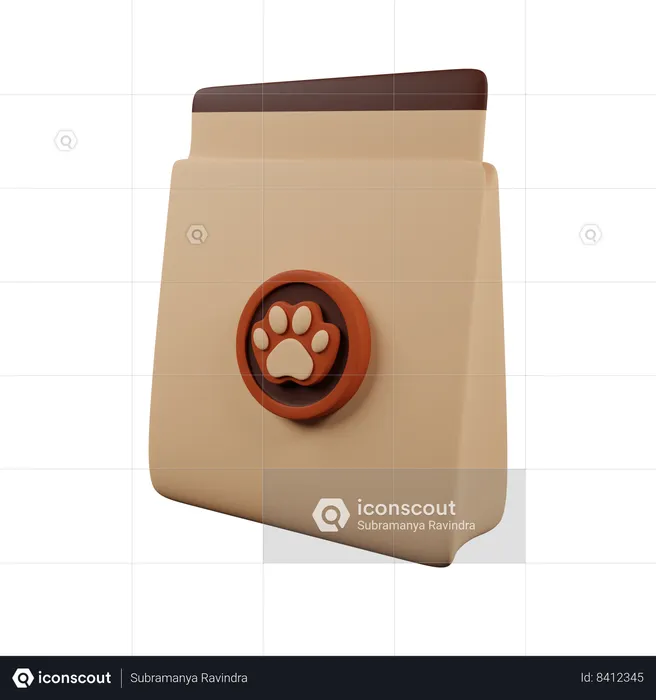 Pet Food Packet  3D Icon