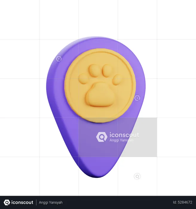 Pet Location  3D Icon