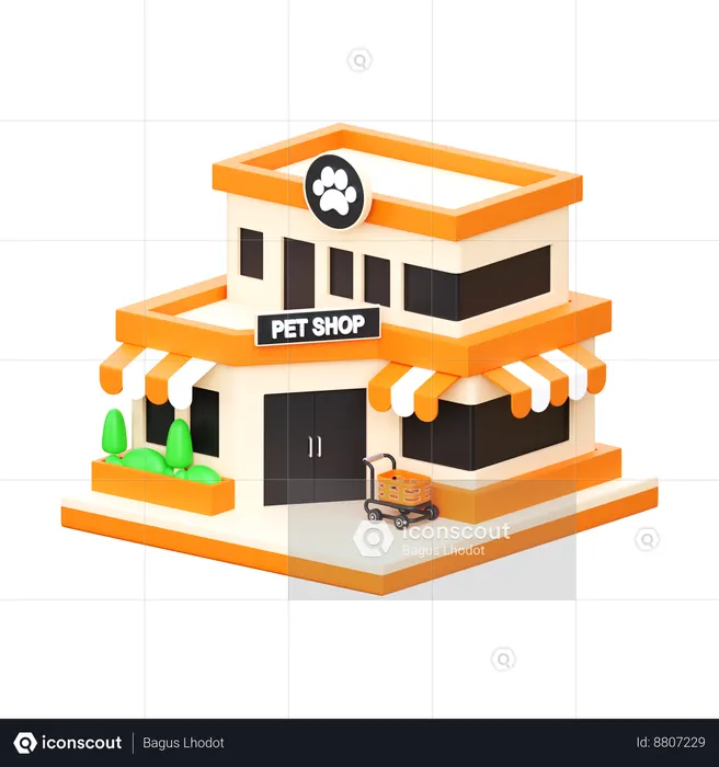 Pet Shop  3D Icon