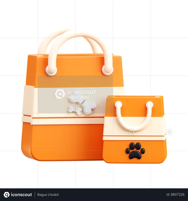 Pet Shopping Bag  3D Icon