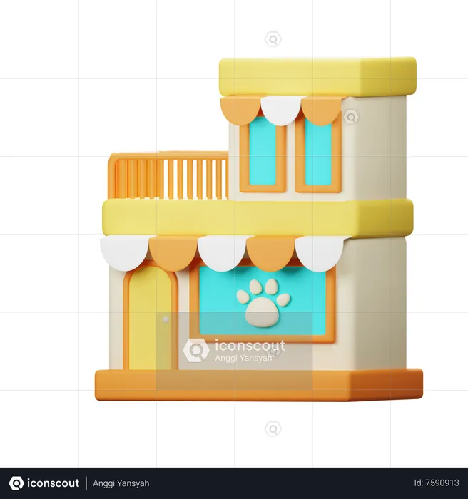 Pet Store  3D Icon
