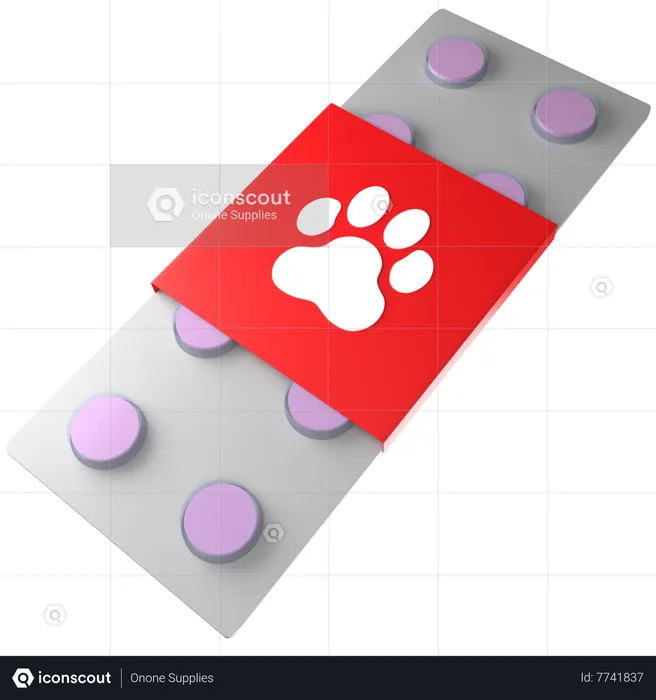Pet Vitamins  3D Icon