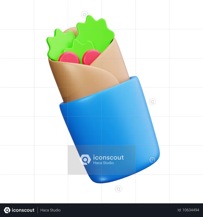 Petit déjeuner burrito  3D Icon