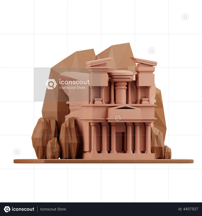 Petra jordan  3D Illustration