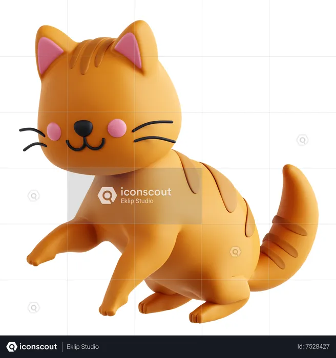 Chat pétrissage  3D Icon