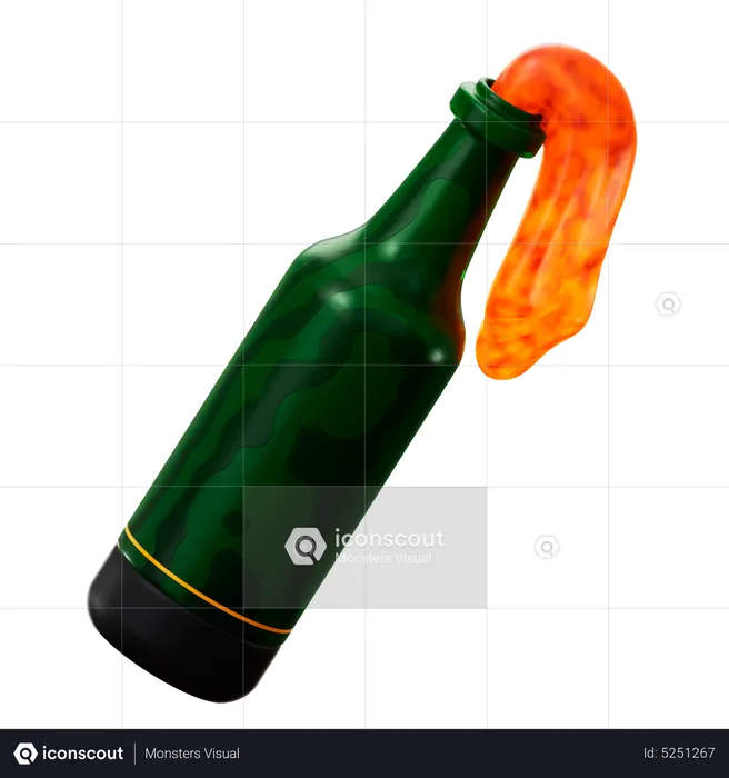 Petrol Bomb  3D Icon