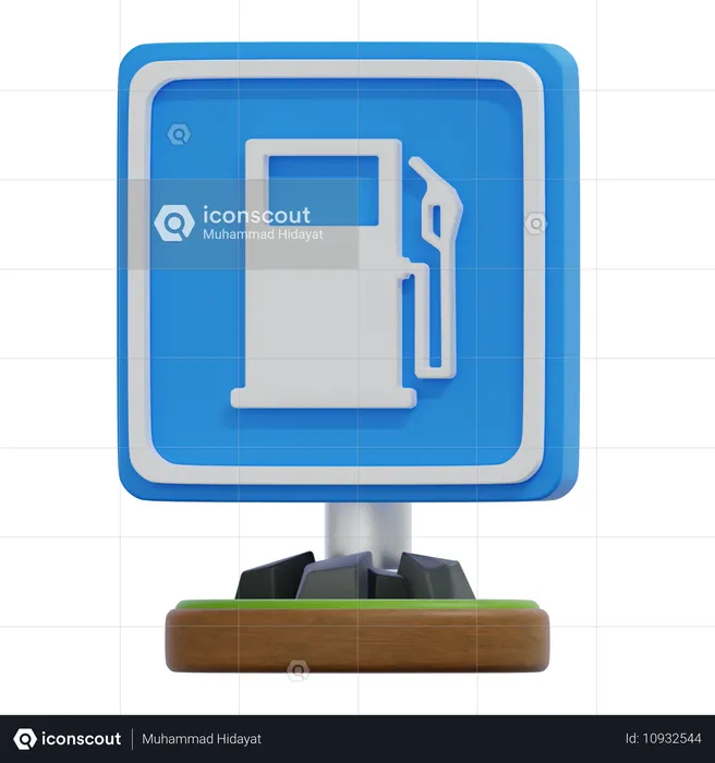 PETROL PUMP SIGN  3D Icon