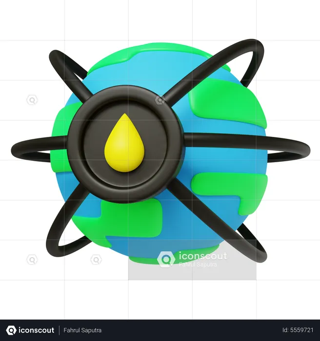 Petróleo mundial  3D Icon