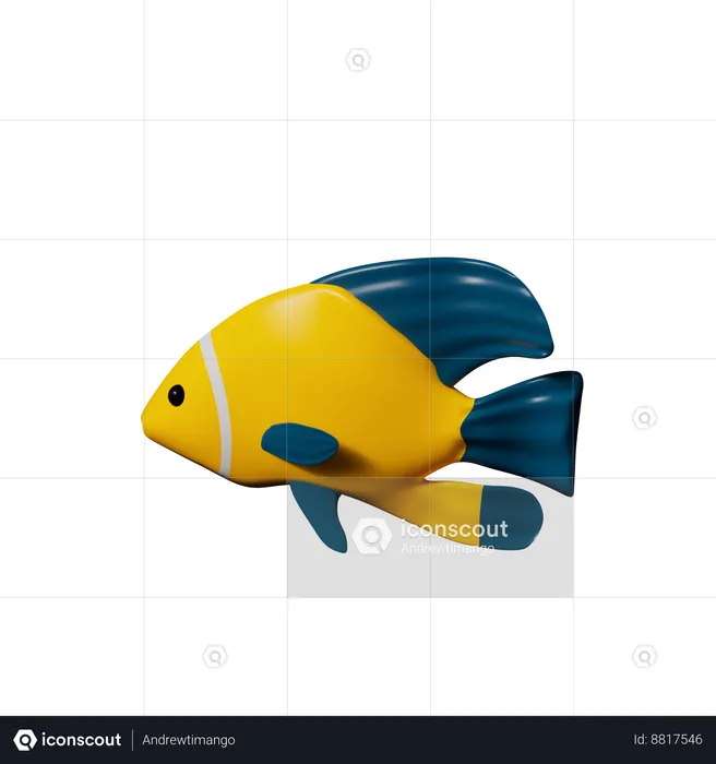 Pez submarino  3D Icon