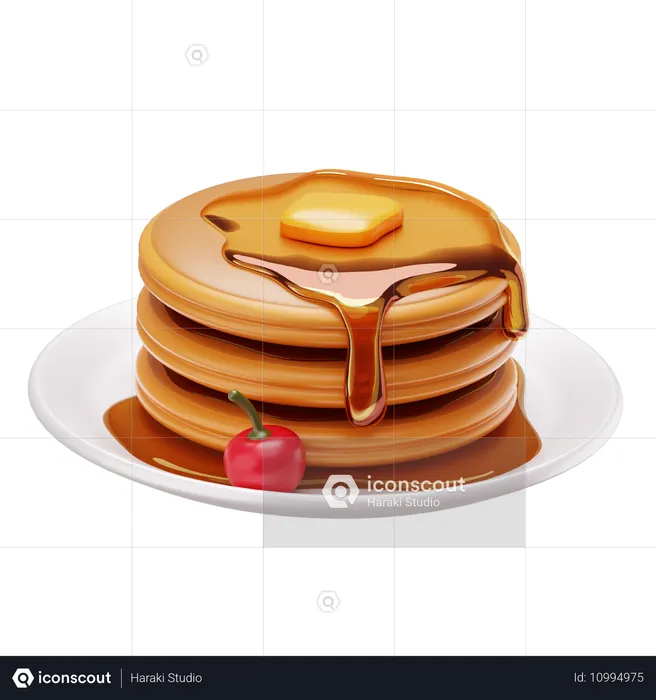 Pfannkuchen  3D Icon