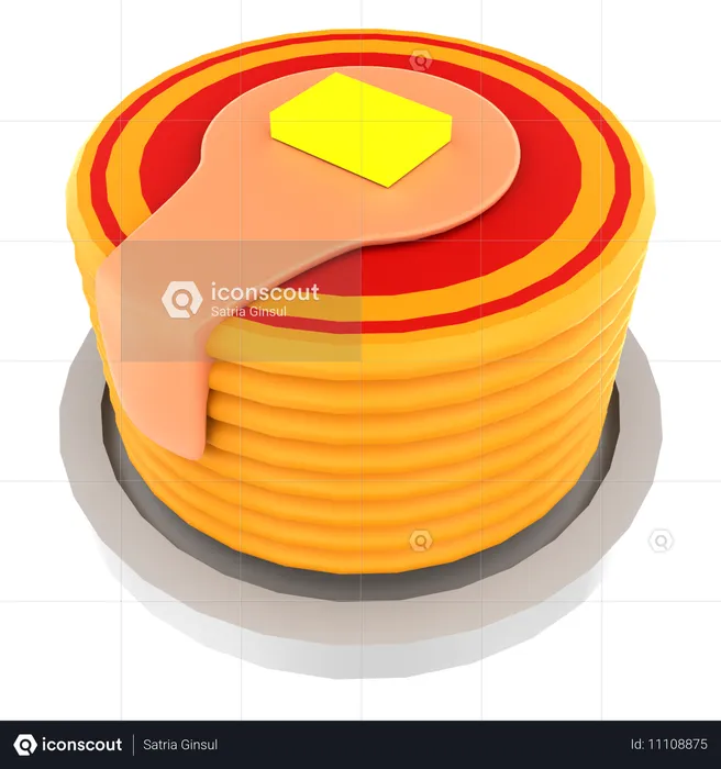 Pfannkuchen  3D Icon